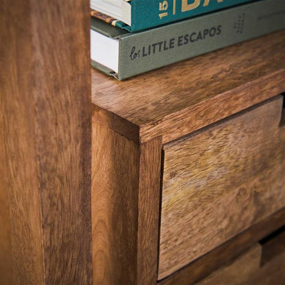 Nachtkastje Sahara | 2 Lades | Zandkleur Massief Mango