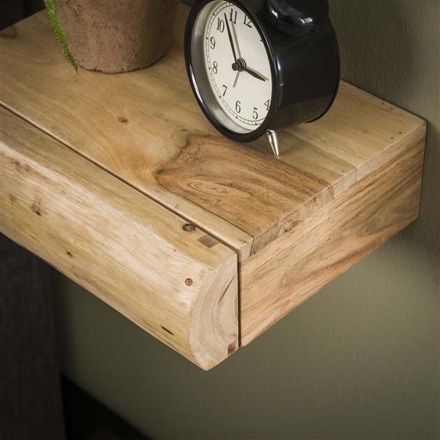 Nachtkastje Tree XS |  1 Lade | Set van 2 | Naturel Massief Acacia