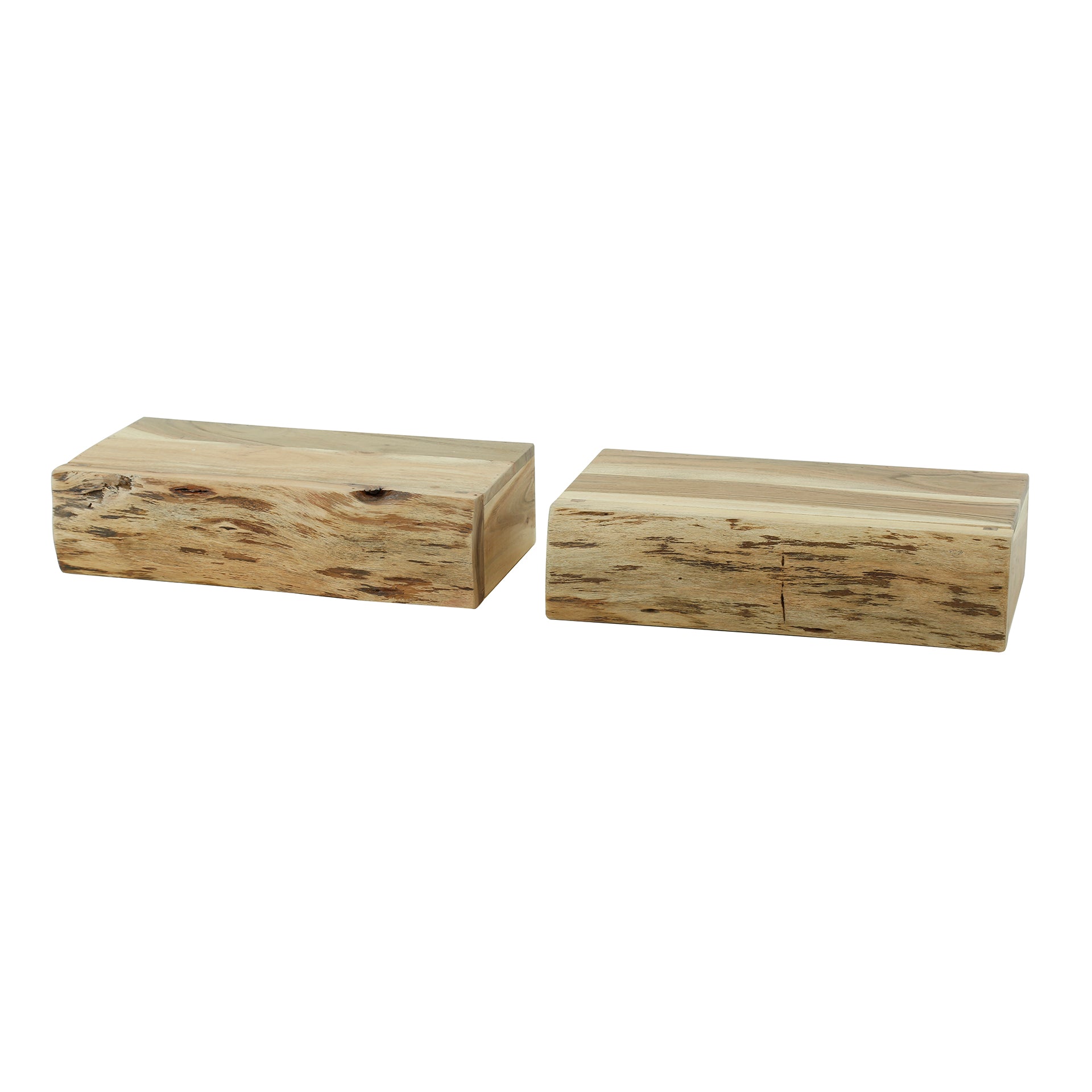 Nachtkastje Tree L | 1 Lade | Set van 2 | Naturel Massief Acacia