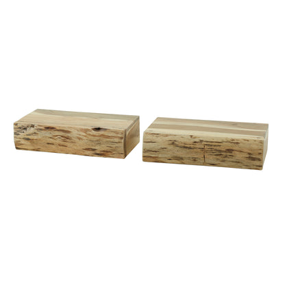 Nachtkastje Tree L | 1 Lade | Set van 2 | Naturel Massief Acacia