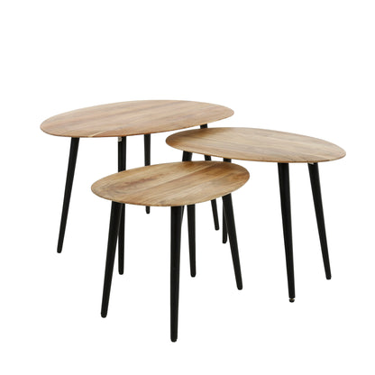 Salontafel Esther | Set Van 3 | Naturel Acaciahout