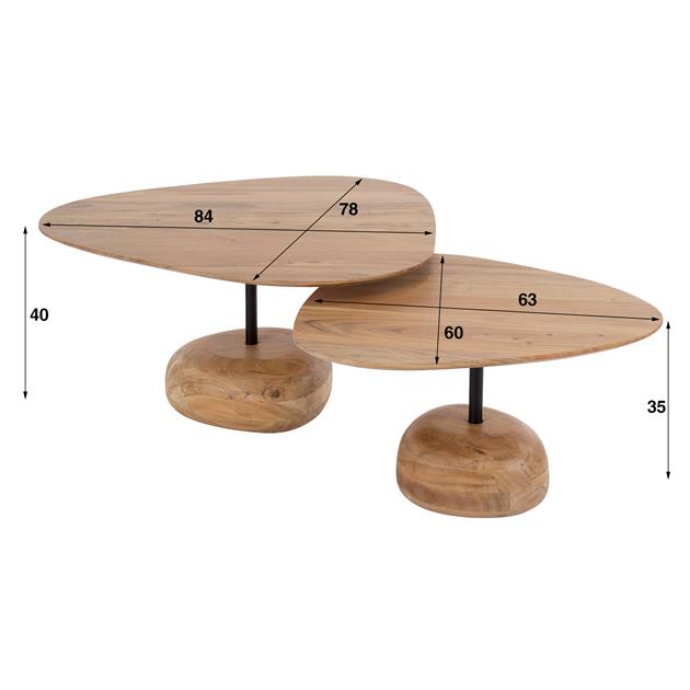 Salontafel Cleo | Acaciahout Naturel