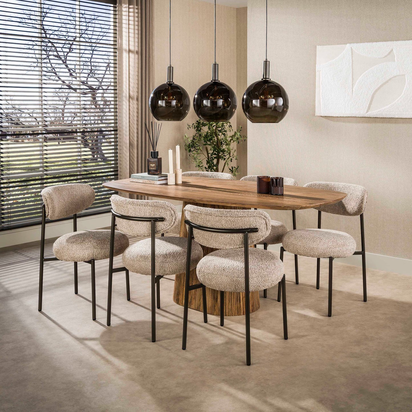 Eettafel Wave | Mangohout  Naturel