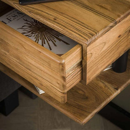 Nachtkastje Shelve | 1 Lade | Naturel Massief Acacia
