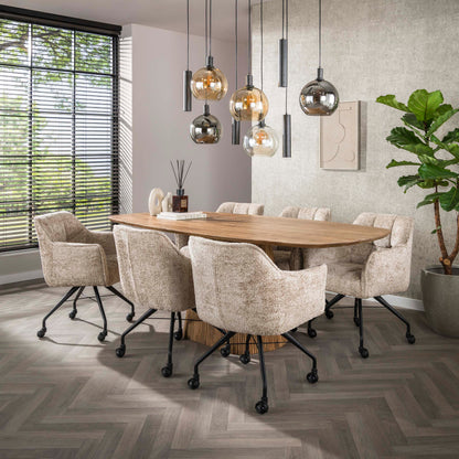 Eettafel Wave | Mangohout  Naturel