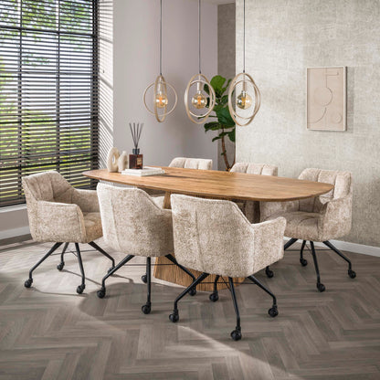 Eettafel Wave | Mangohout  Naturel