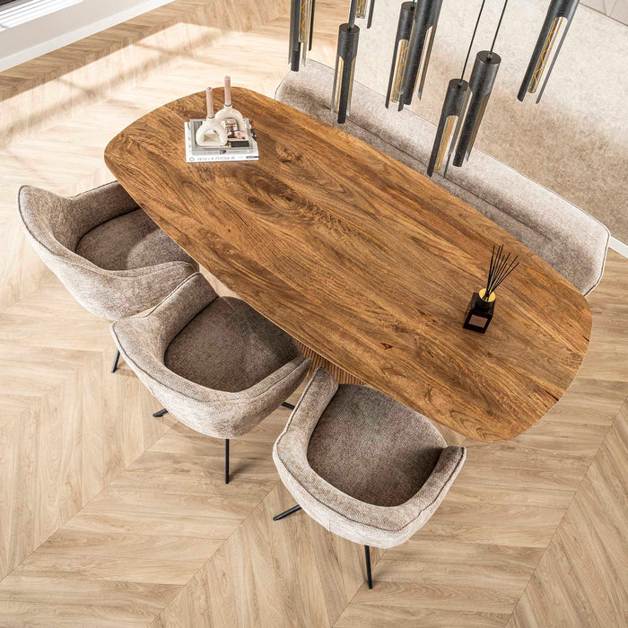Eettafel Wave | Mangohout  Naturel