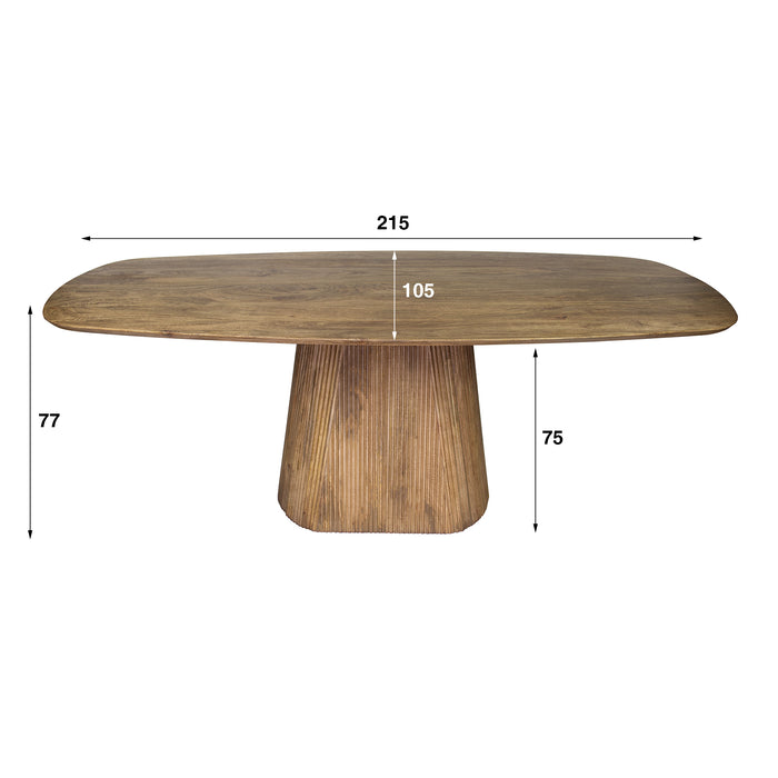 Eettafel Wave | Mangohout  Naturel