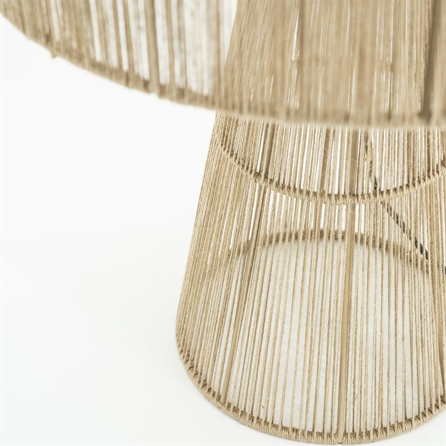 Tafellamp Oshu naturel jute, detail van het materiaal