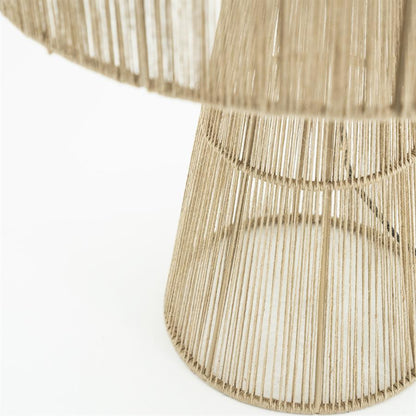 Tafellamp Oshu naturel jute, detail van het materiaal