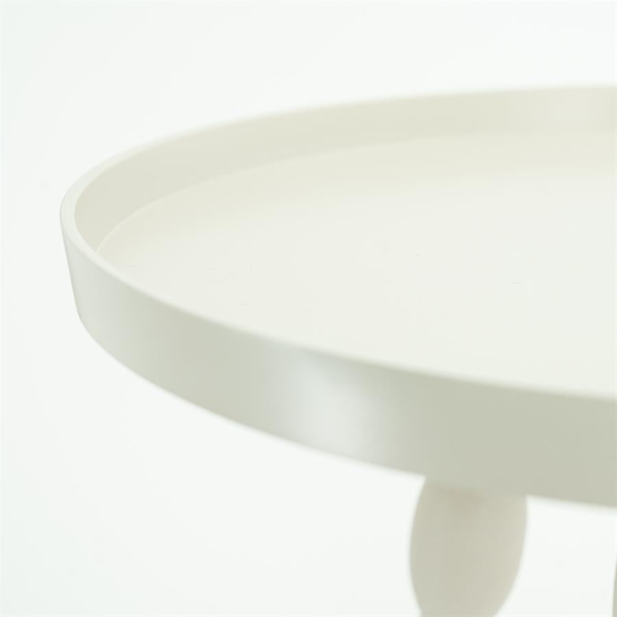 Bijzettafel Bean | Wit Metaal