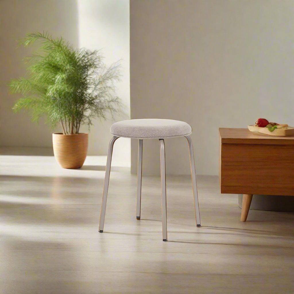 Poef Skola | Taupe Stof