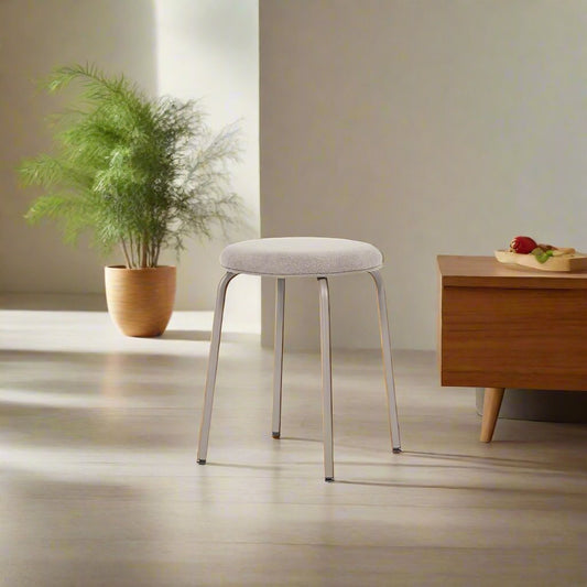 Poef Skola | Taupe Stof