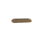 Wand decoratie Kiera bruin hout, vooraanzicht op witte achtergrond