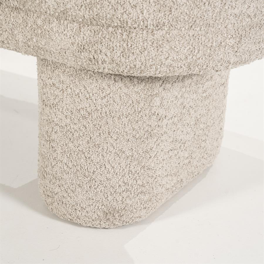 Poef Rama | Taupe Polyester