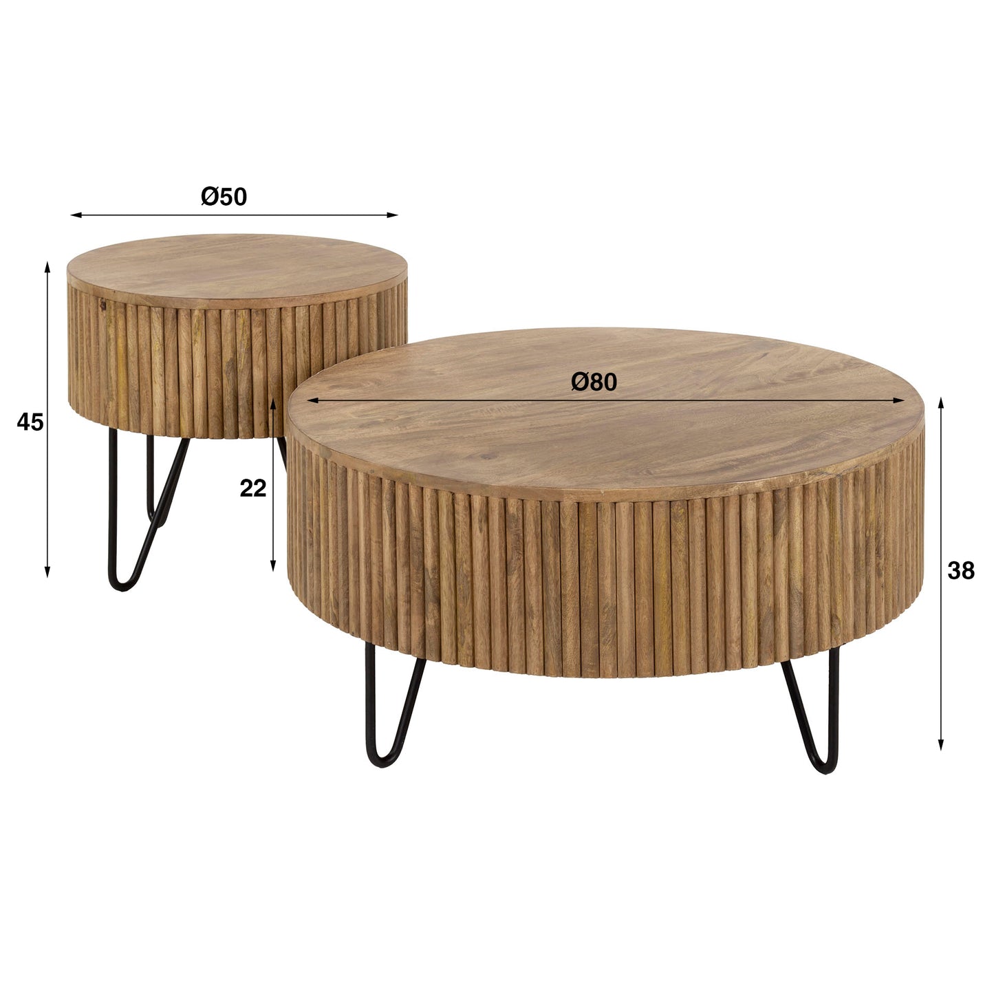 Salontafel Wave | Set Van 2