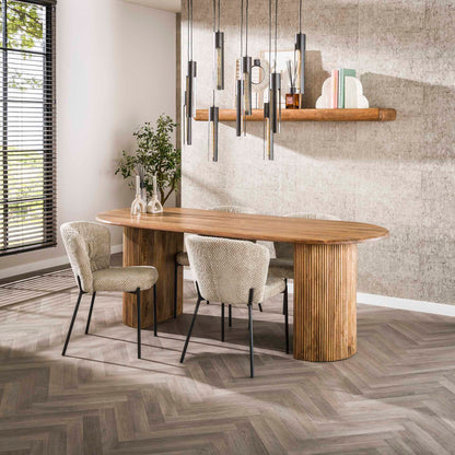 Eettafel Wave | Deens Ovaal | Mangohout