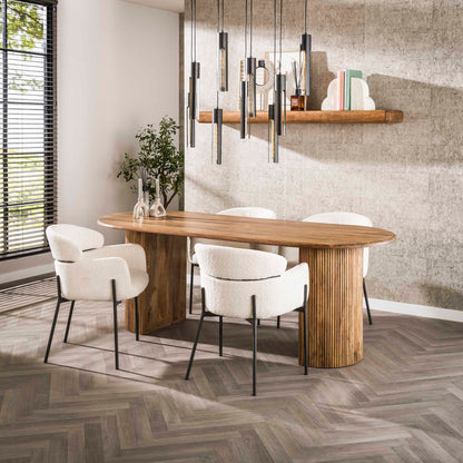 Eettafel Wave | Deens Ovaal | Mangohout