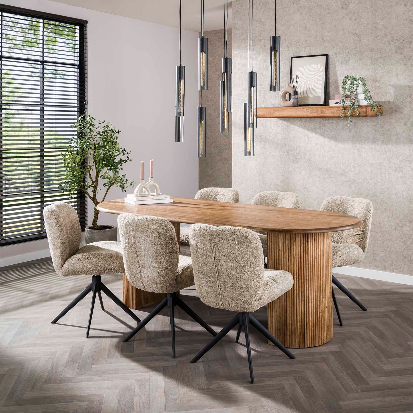 Eettafel Wave | Deens Ovaal | Mangohout