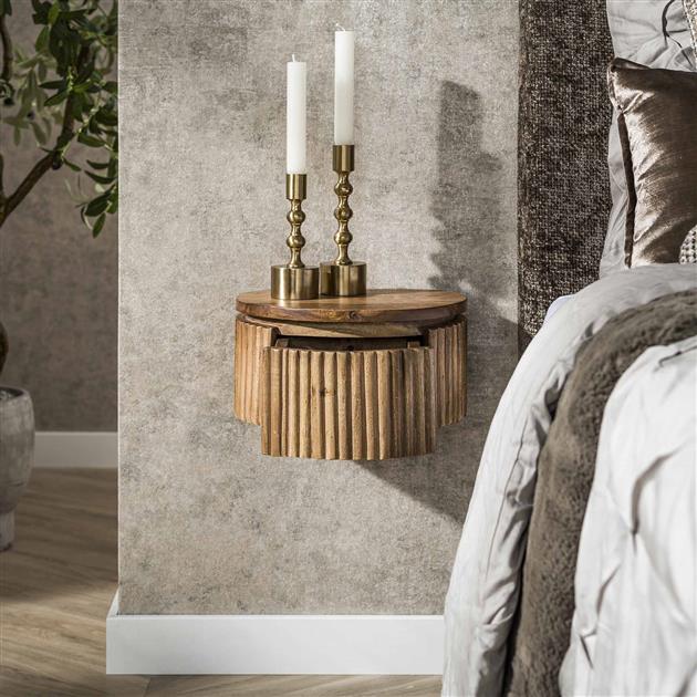 Nachtkastje Rosin | Mangohout Naturel