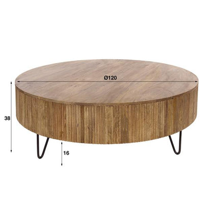 Salontafel Wave | Mangohout Naturel
