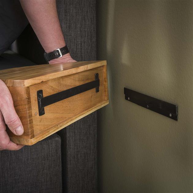 Nachtkastje Curve | 1 Lade | Naturel Massief Acacia