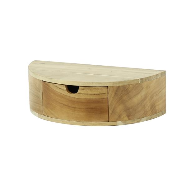 Nachtkastje Curve | 1 Lade | Naturel Massief Acacia