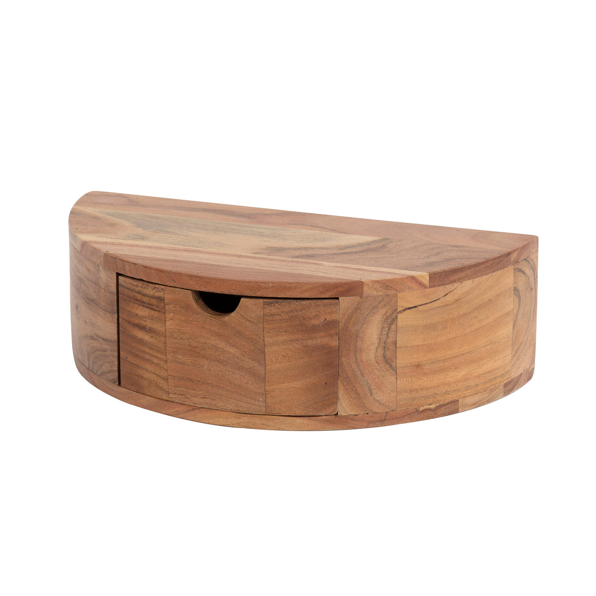 Nachtkastje Curve | 1 Lade | Naturel Massief Acacia