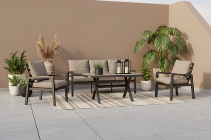 Loungeset Donna | Taupe & Antraciet