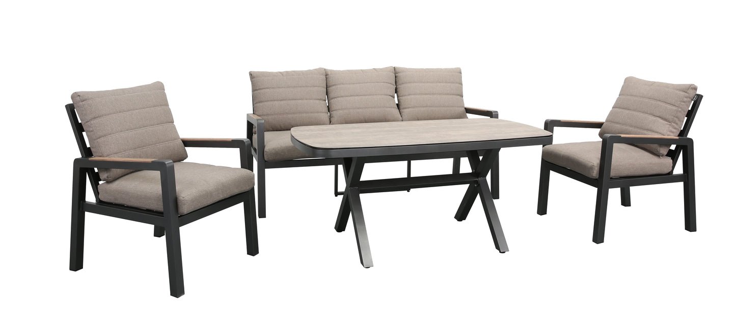 Loungeset Donna | Taupe & Antraciet