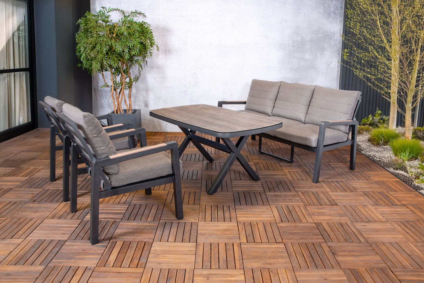 Loungeset Donna | Taupe & Antraciet