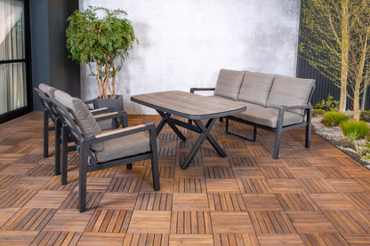 Loungeset Donna | Taupe & Antraciet