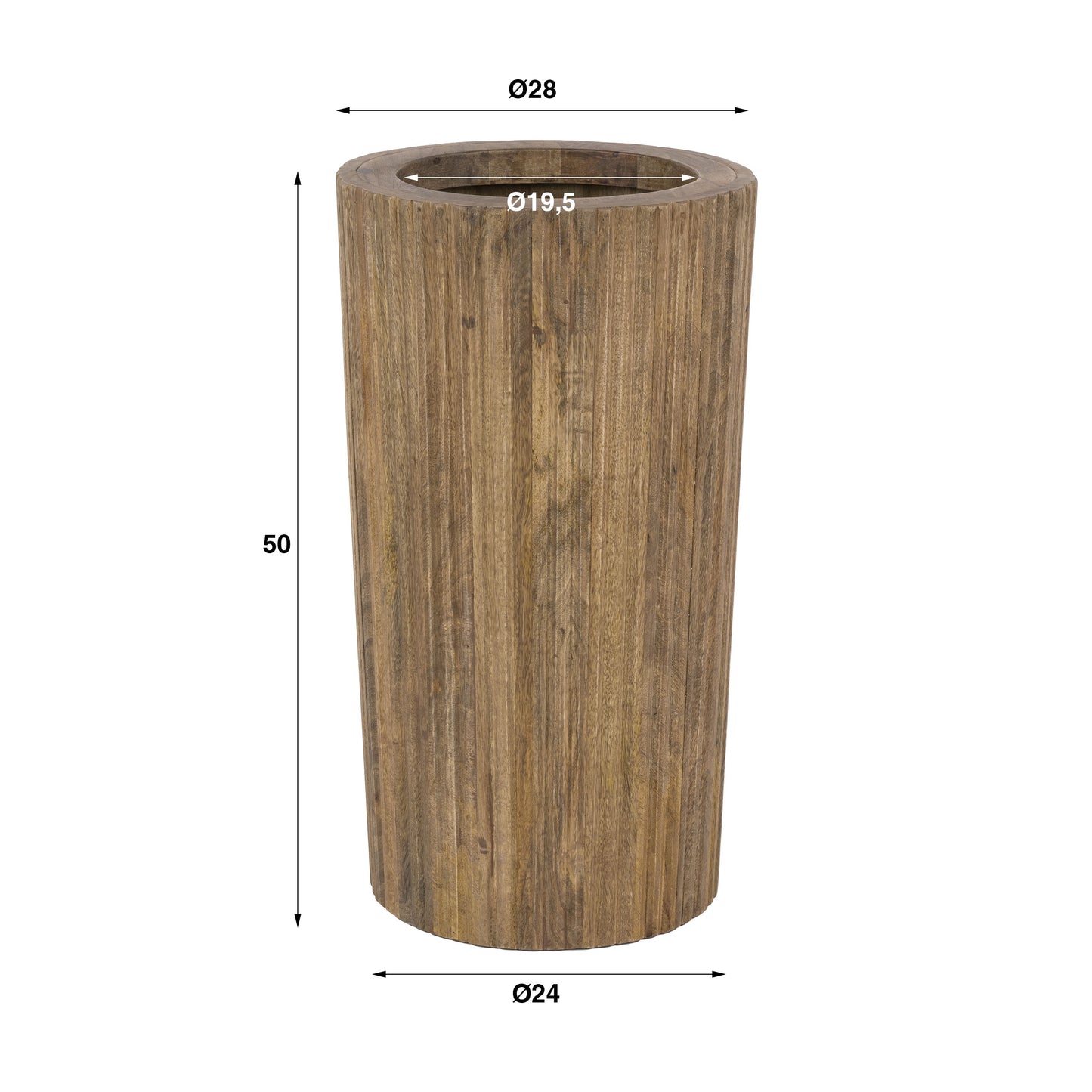 Paraplubak Wave | Mangohout  Naturel