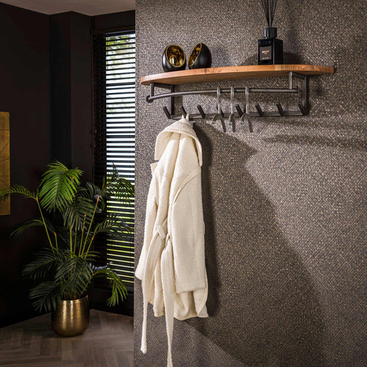 Kapstok Round | 8 Haken | Massief Acaciahout