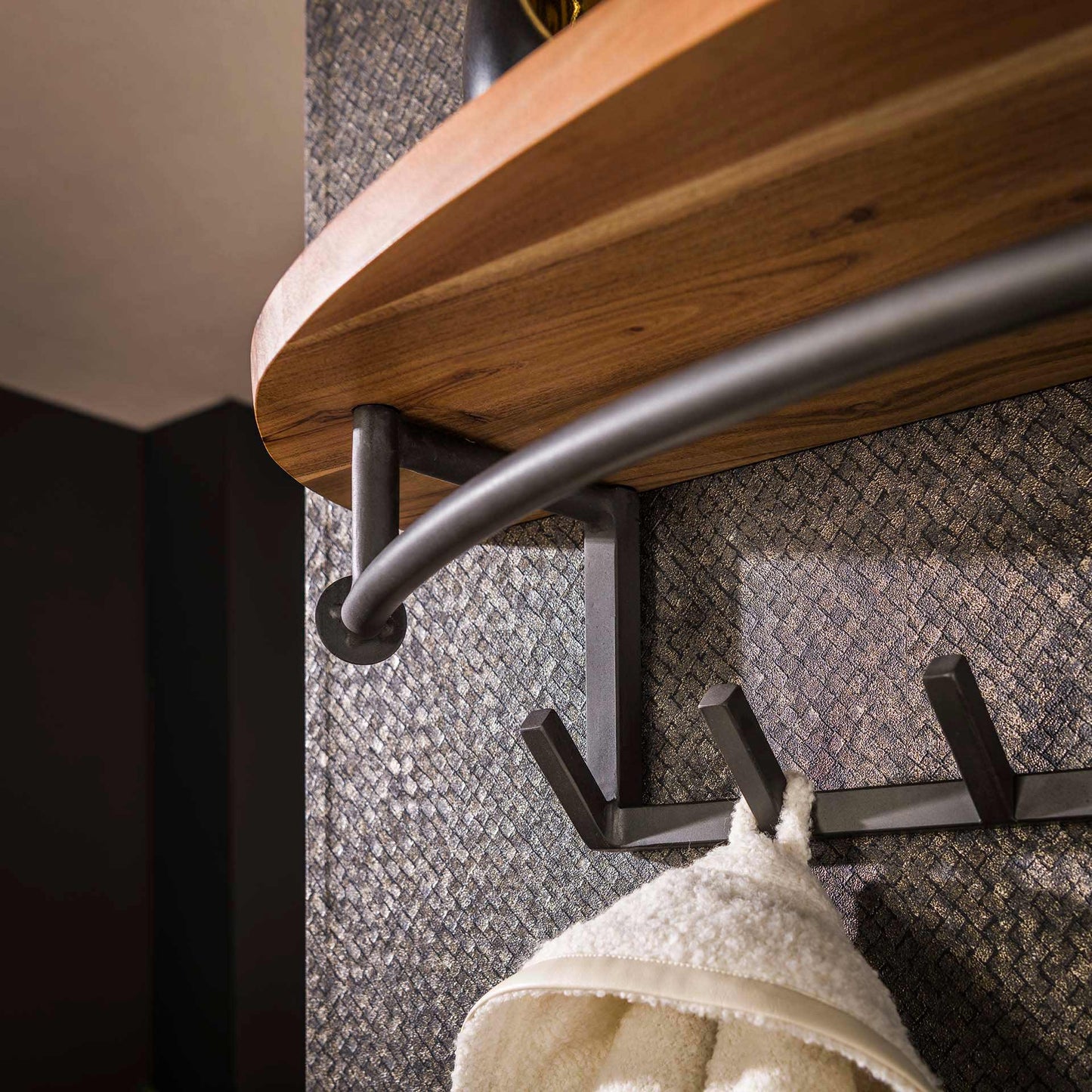 Kapstok Round | 8 Haken | Massief Acaciahout