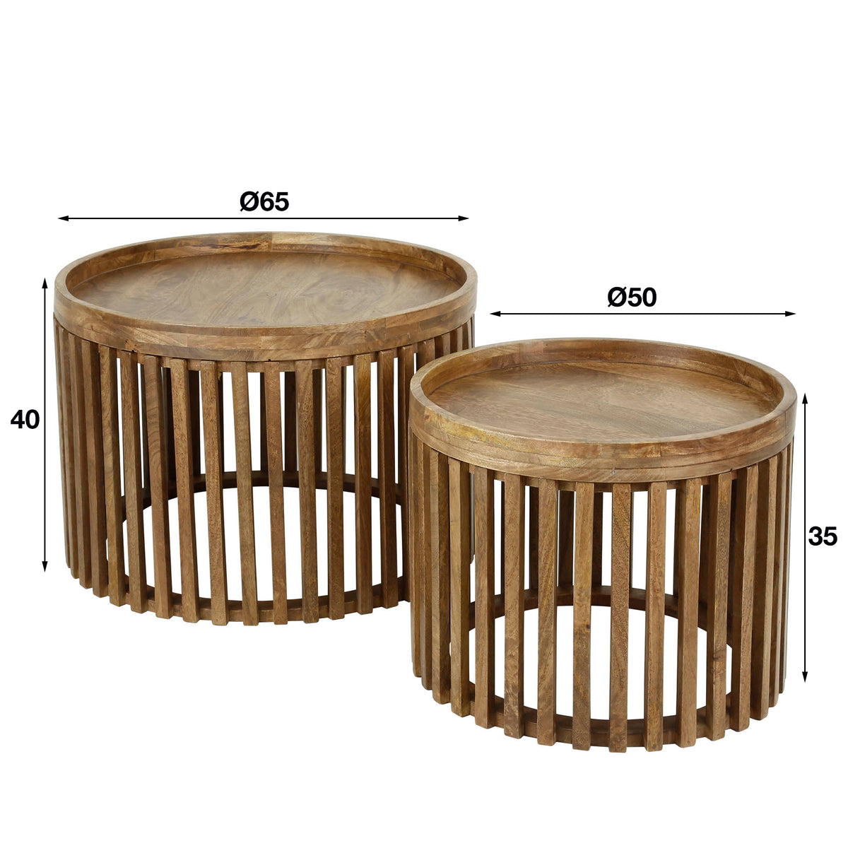 Salontafel Set Tweak | Naturel Mangohout