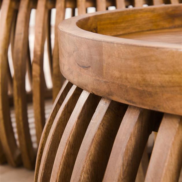 Salontafel Tweak Curve | Set van 2 | Naturel Mangohout