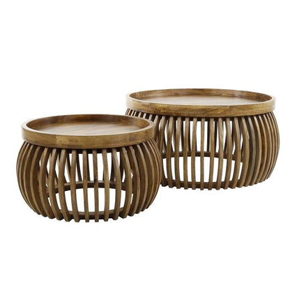 Salontafel Tweak Curve | Set van 2 | Naturel Mangohout