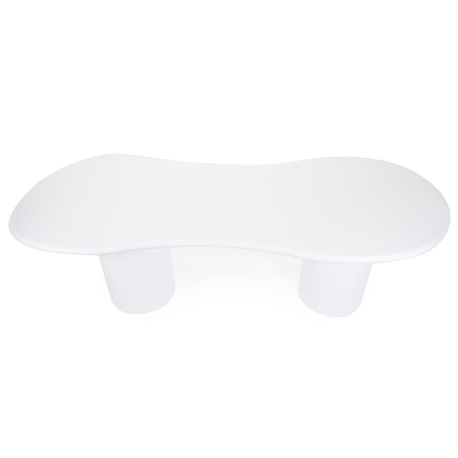 Eettafel Seki | Wit Magnesium Oxide — Achteraanzicht - witfoto