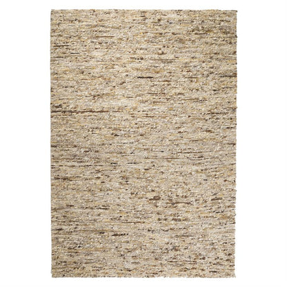 Vloerkleed Takara mustard 90% wol 10% polyester, bovenaanzicht op witte achtergrond