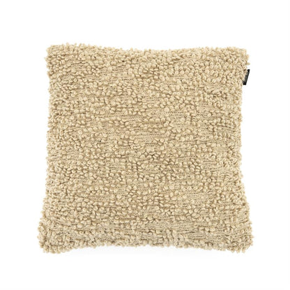 Sierkussen Vista beige stof, vooraanzicht op witte achtergrond