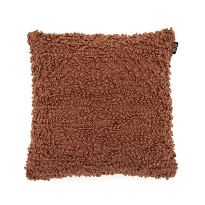 Sierkussen Vista oranje stof, vooraanzicht op witte achtergrond