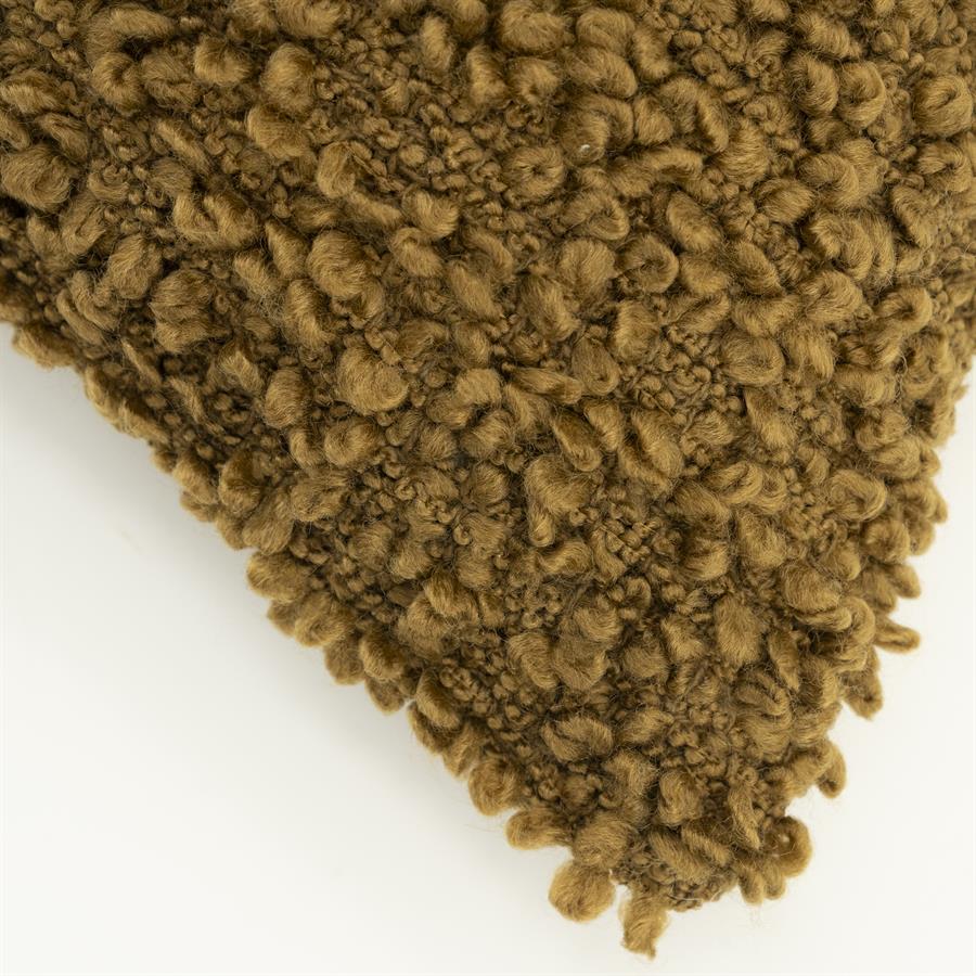 Sierkussen Vista geel stof, detail van het materiaal