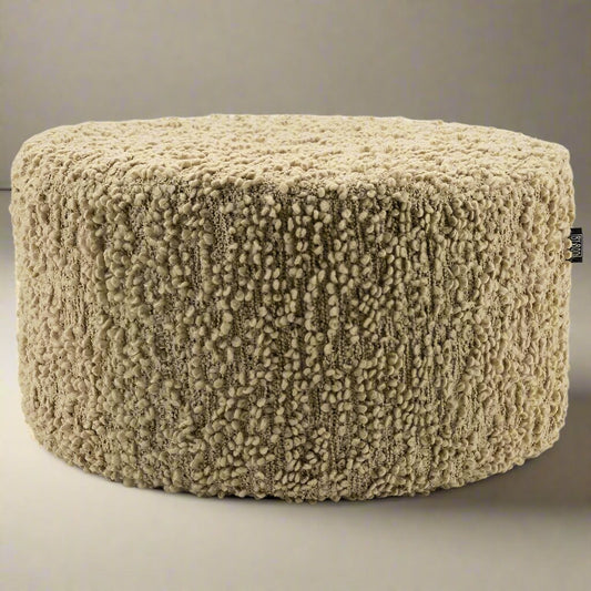 Poef Vista | Beige Polyester