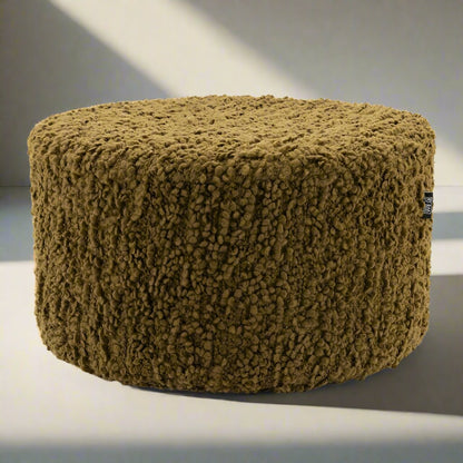 Poef Vista | Geel Polyester