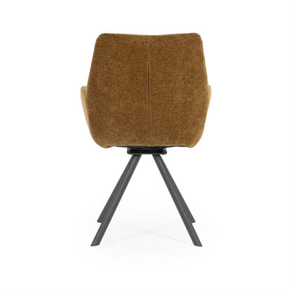 Eetkamerstoel Bliss | Geel Stof | Met Armleuning