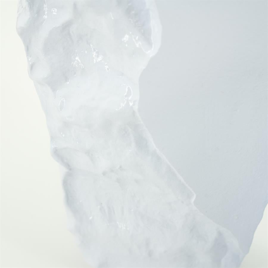 Vaas & Pot Pedra wit aluminium 43 cm, detail van het materiaal