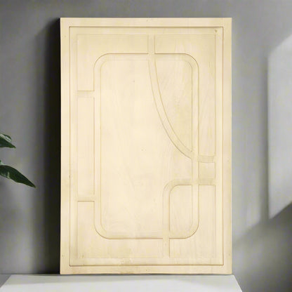 Wand decoratie Sylvia | Naturel Mangohout