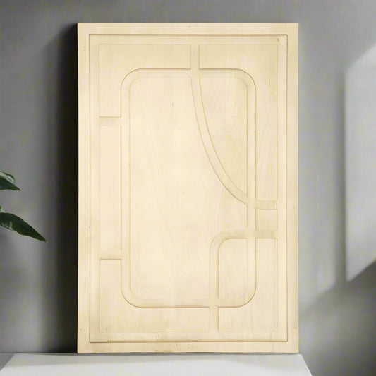 Wand decoratie Sylvia | Naturel Mangohout