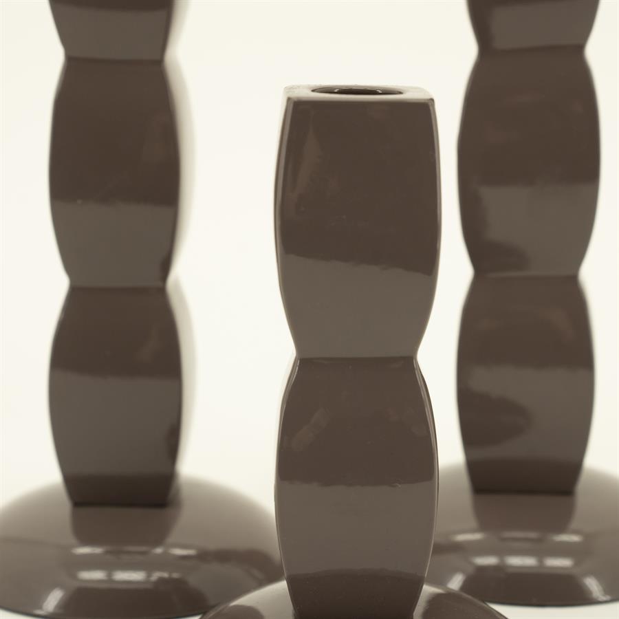 Kaars Prinz taupe aluminium, detail van het materiaal